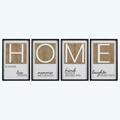 Youngs Wood Modern Country Home Wall Sign - 4 Piece 21350